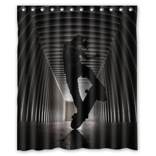 Prime Travel DEYOU Surf Skateboard Shower Curtain Polyester Fabric Bathroom Shower Curtain Size 60x72 inch