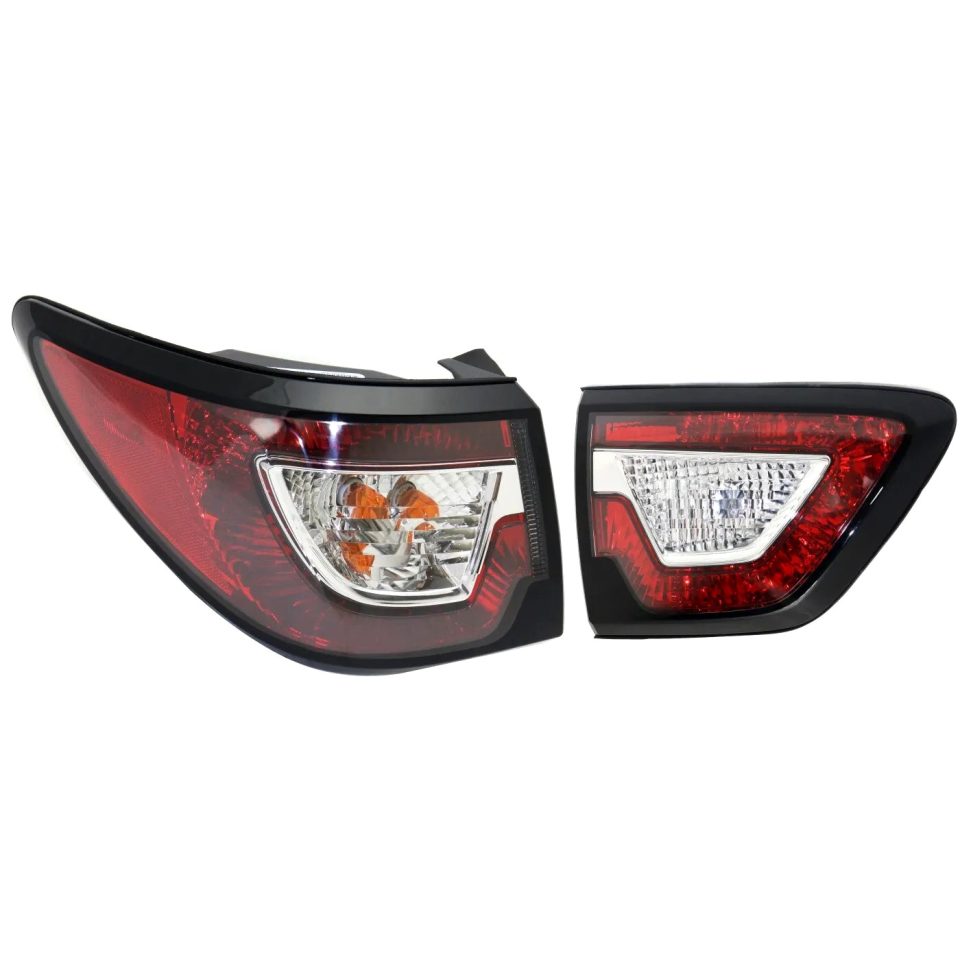 Long-Lasting Tail Light For 2013-2017 Chevrolet Traverse Driver Side Inner and Outer
