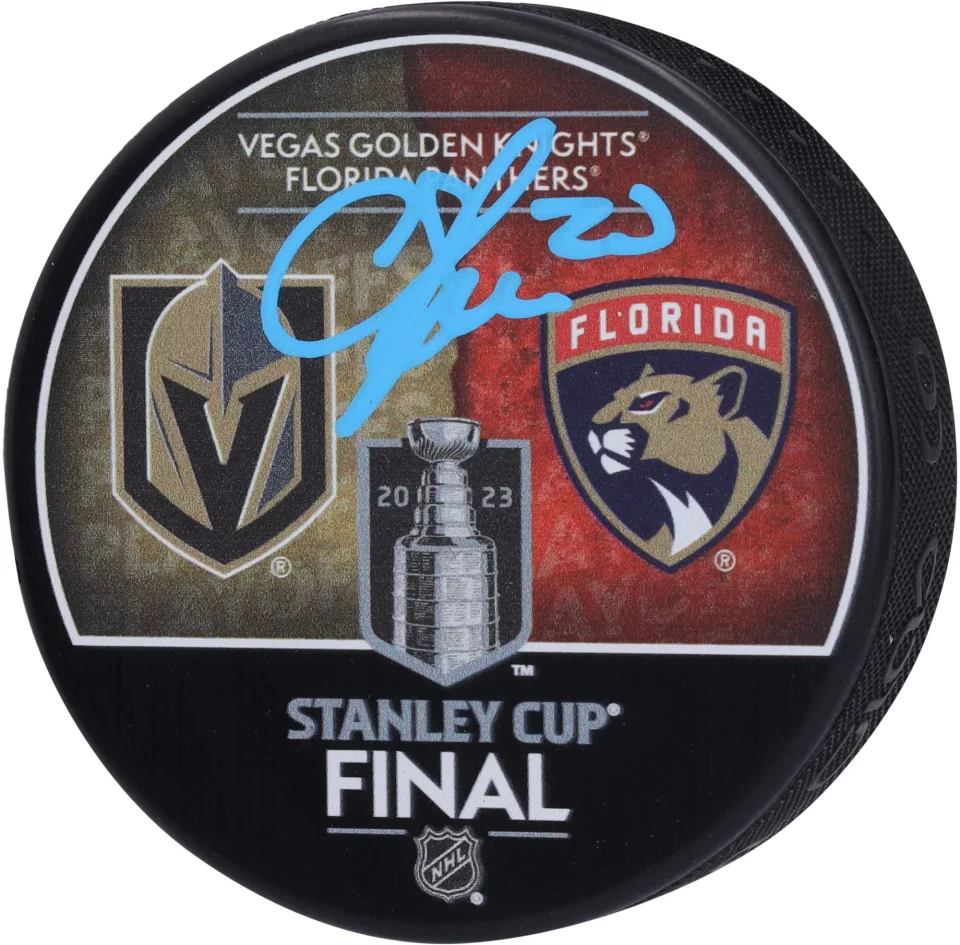 Multi-Purpose Best-Selling Chandler Stephenson Vegas Golden Knights Autographed 2023 Stanley Cup Final Matchup Hockey Puck - Fanatics Authentic Certified