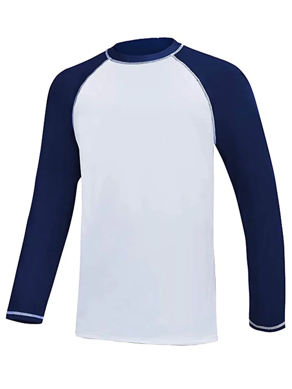 Clear CVLIFE Long Sleeve Swim T-shirt for Men Rash Guard Athletic Tee Skins UPF 50+