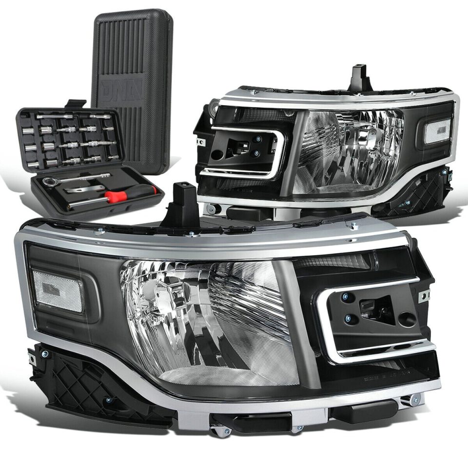 Home 2013-2019 d Flex OE Style Black Housing Clear Corner Headlight+Tool Box