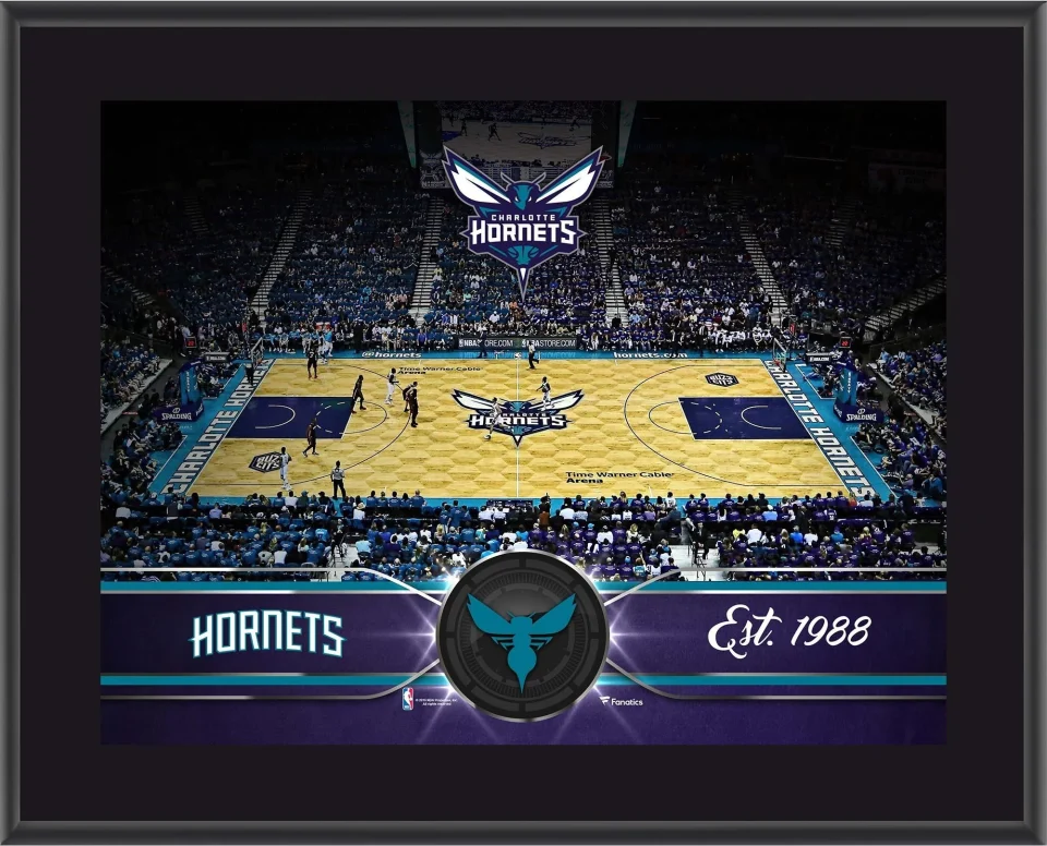 Multi-Purpose Charlotte Hornets 10.5 x 13 Sublimated Team Stadium Plaque