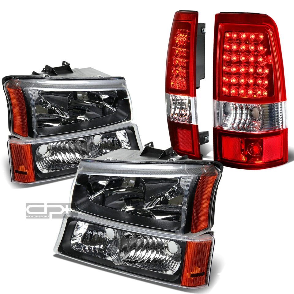 Eco-Friendly 03-07 SILVERADO BLACK CLEAR HEADLIGHT+BUMP