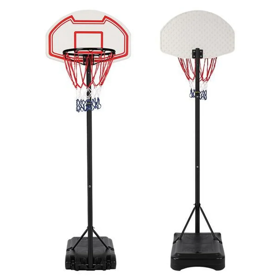 Cast Iron Upgraded Portable and Removable Youth Basketball Stand Indoor and Outdoor Basketball Stand Maximum 7# Ball