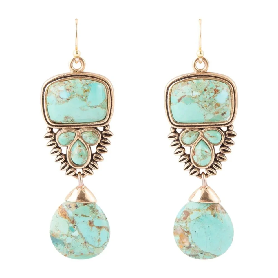 Bamboo Imara Turquoise Statement Earrings