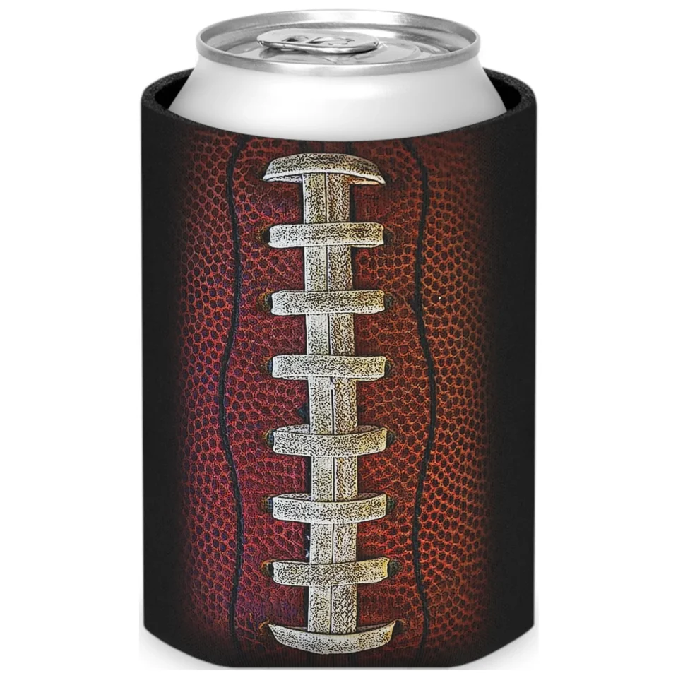 Natural Leak-Proof Football Can Cooler, drink holder, insulated drink holder, insulated cooler