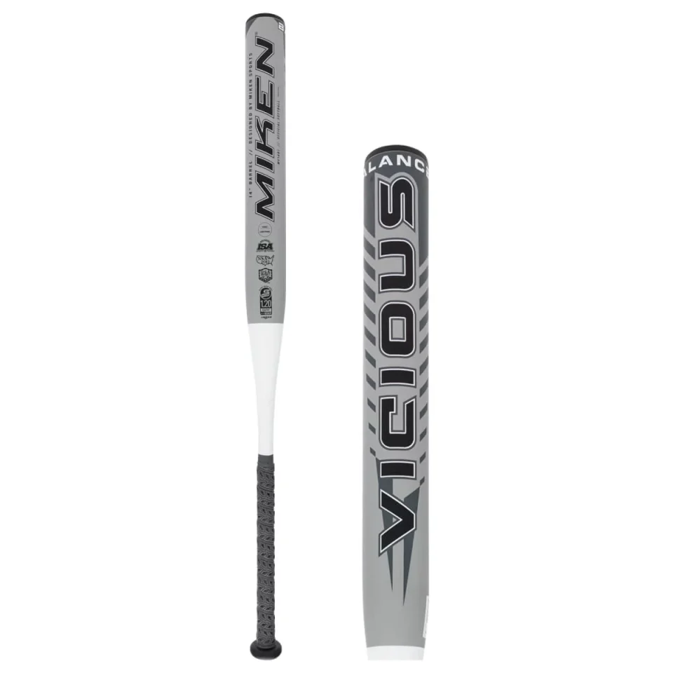 Select Miken Vicious 14 Balanced Dual Stamp Slow Pitch Softball Bat: MV14B1 34 27 oz.