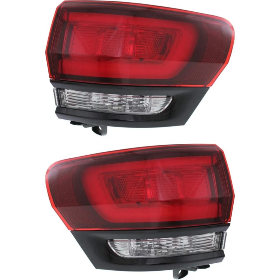 Supreme Popular Halogen Tail Light Set For 2014-2017 Jeep Grand Cherokee SRT Outer w/ Bulbs 2Pcs