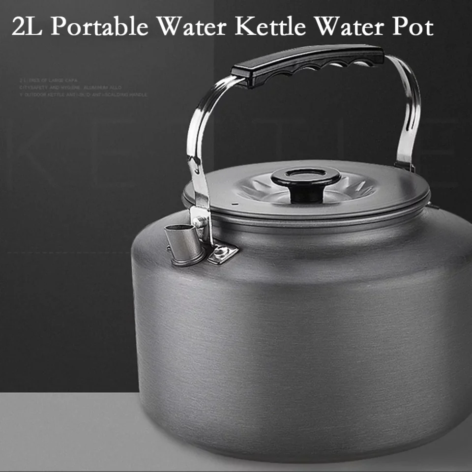 Food-Grade Home AOTU Camping Kettle,Kettle Picnic Pot Indoor Aluminum Tea Kettle Water Kettle Pot Teapot Coffee Kettle Water Pot Water Pot Teapot Picnic Pot Alloy Tea Kettle 2L Portable Water