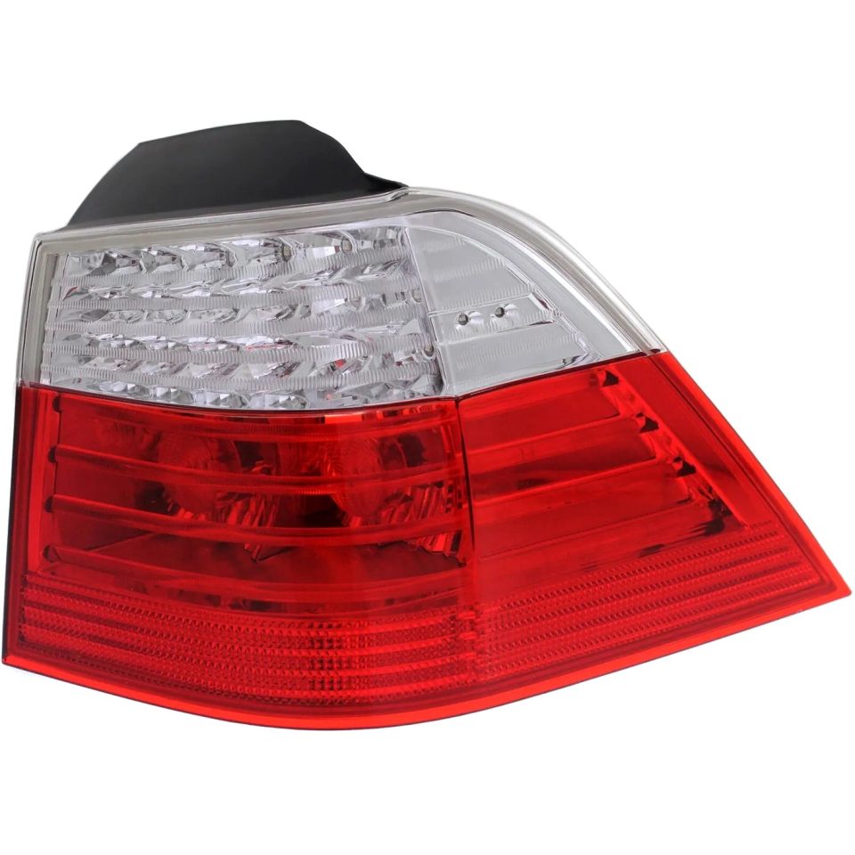 Frosted Space-Saving Halogen Tail Light For 2008 BMW 535xi Wagon Right Outer Clear & Red Lens w/Bulbs
