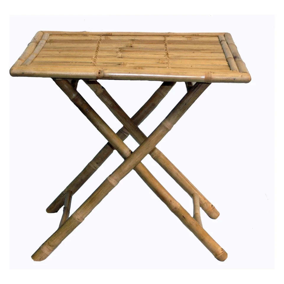 Office Upgraded Bamboo54 Square 30 in. Folding Patio Dining Table