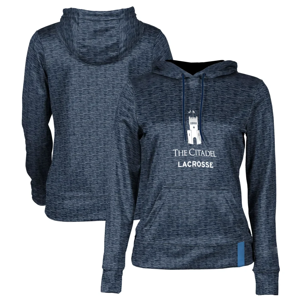 Travel Women's Navy Citadel Bulldogs Lacrosse Pullover Hoodie
