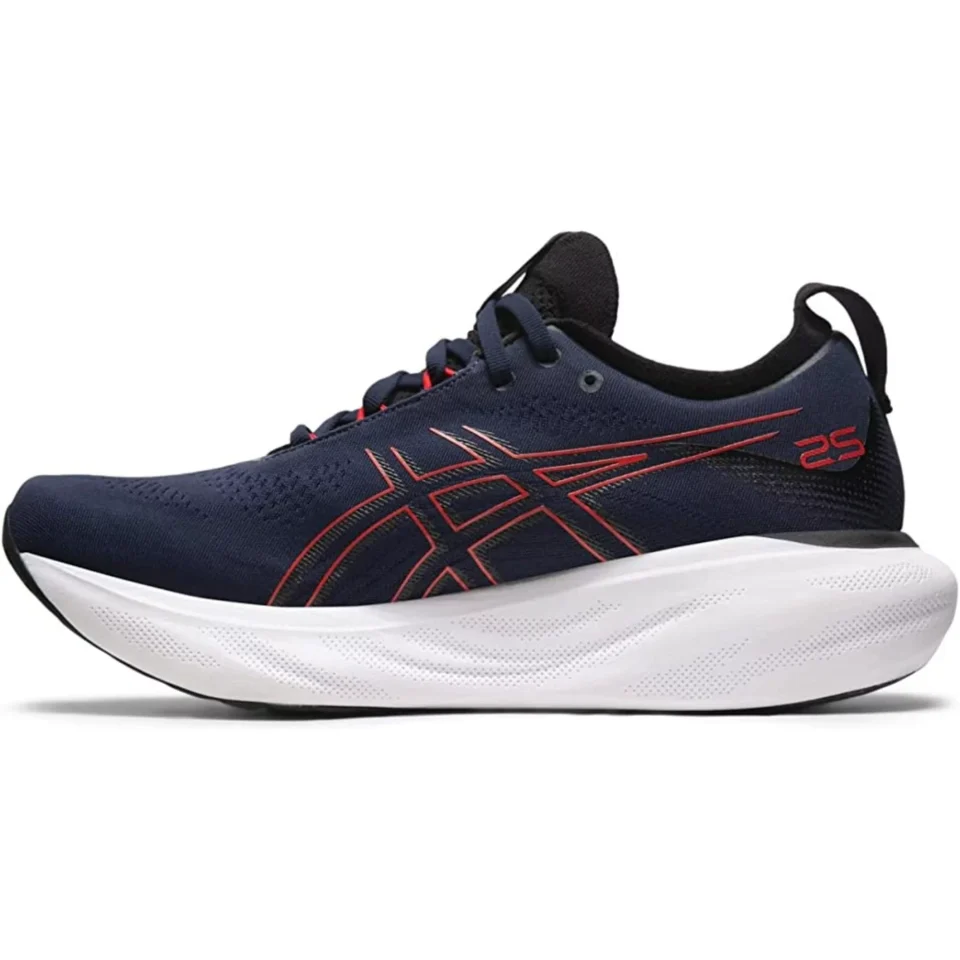 Food-Grade Storage ASICS Gel-Nimbus 25 Men's Running Shoes Midnight/Electric Red