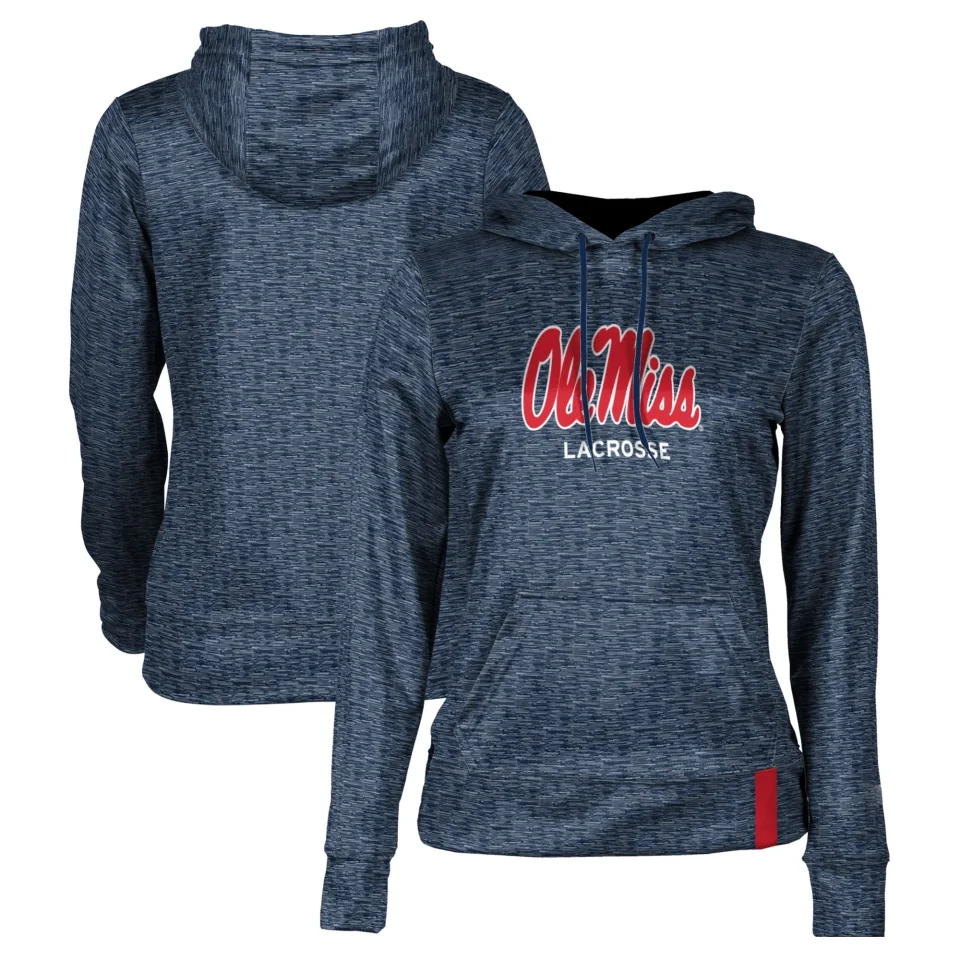 Non-Toxic Portable Women's Navy Ole Miss Rebels Lacrosse Pullover Hoodie