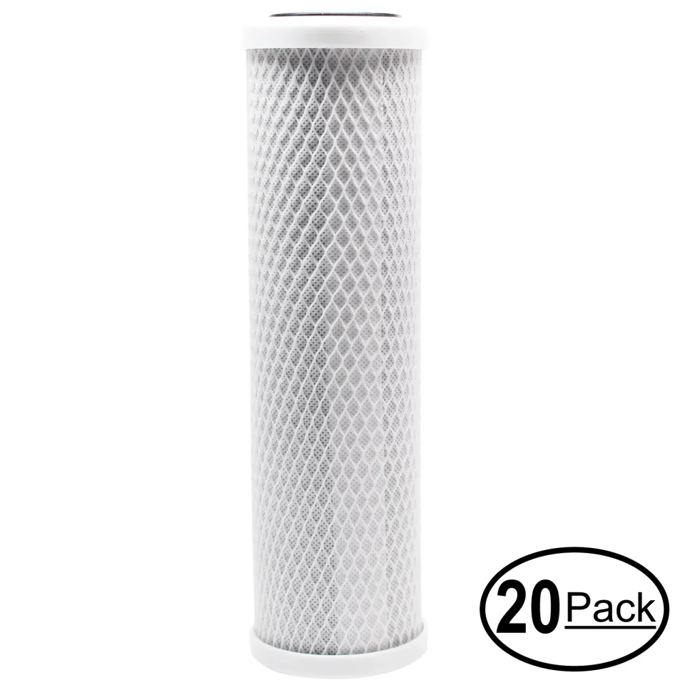 Kitchen 20-Pack Replacement for PurePro RO103-TDS Activated Carbon Block Filter - Universal 10 inch Filter for PurePro Typical RO System - Denali Pure Brand