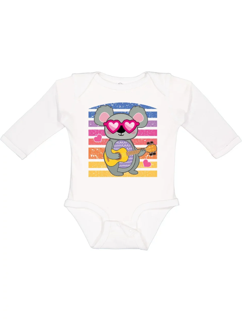 Ultimate Thickened Inktastic Australian Koala Cool Sunset Girls Long Sleeve Baby Bodysuit