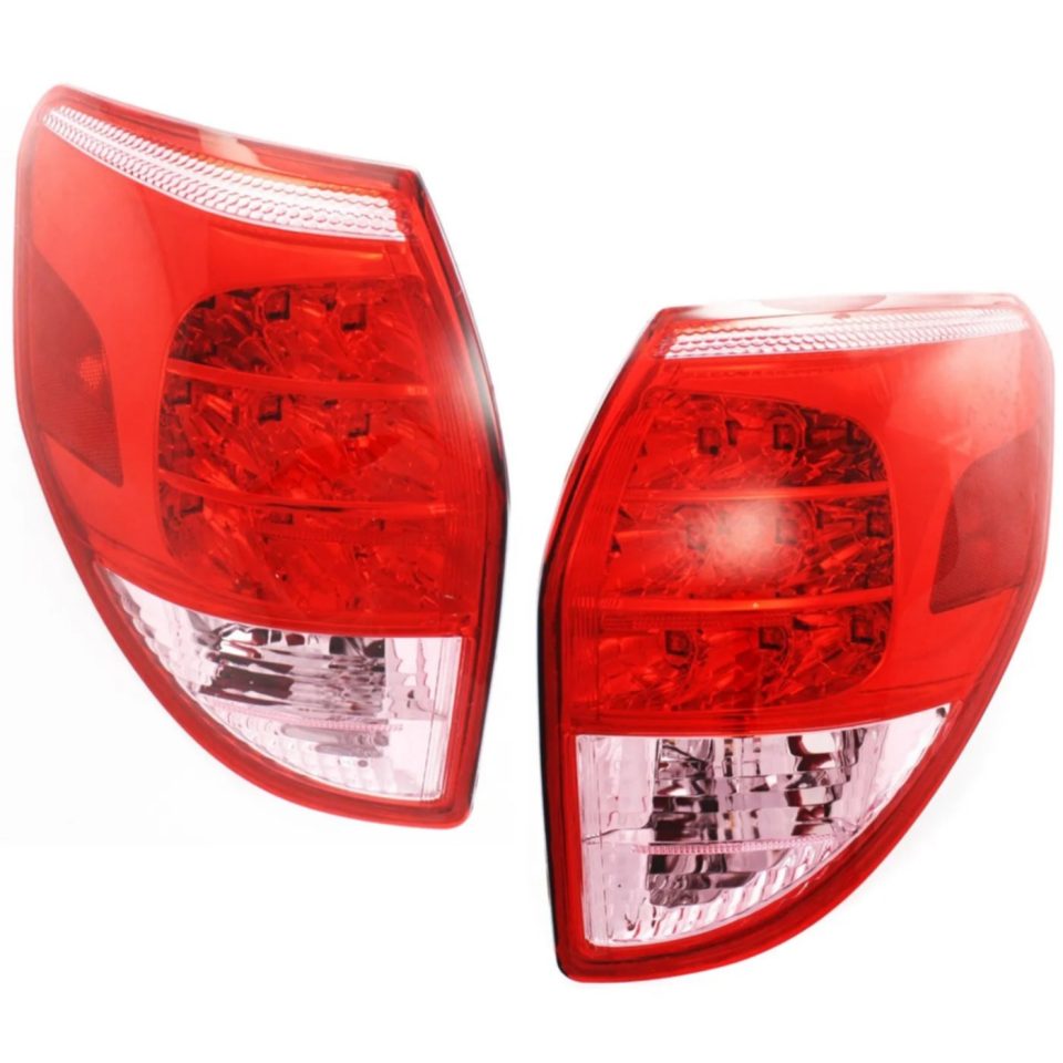 Food-Grade Portable Halogen Tail Light Set For 2006-2008 Toyota RAV4 Clear Lens 2Pcs
