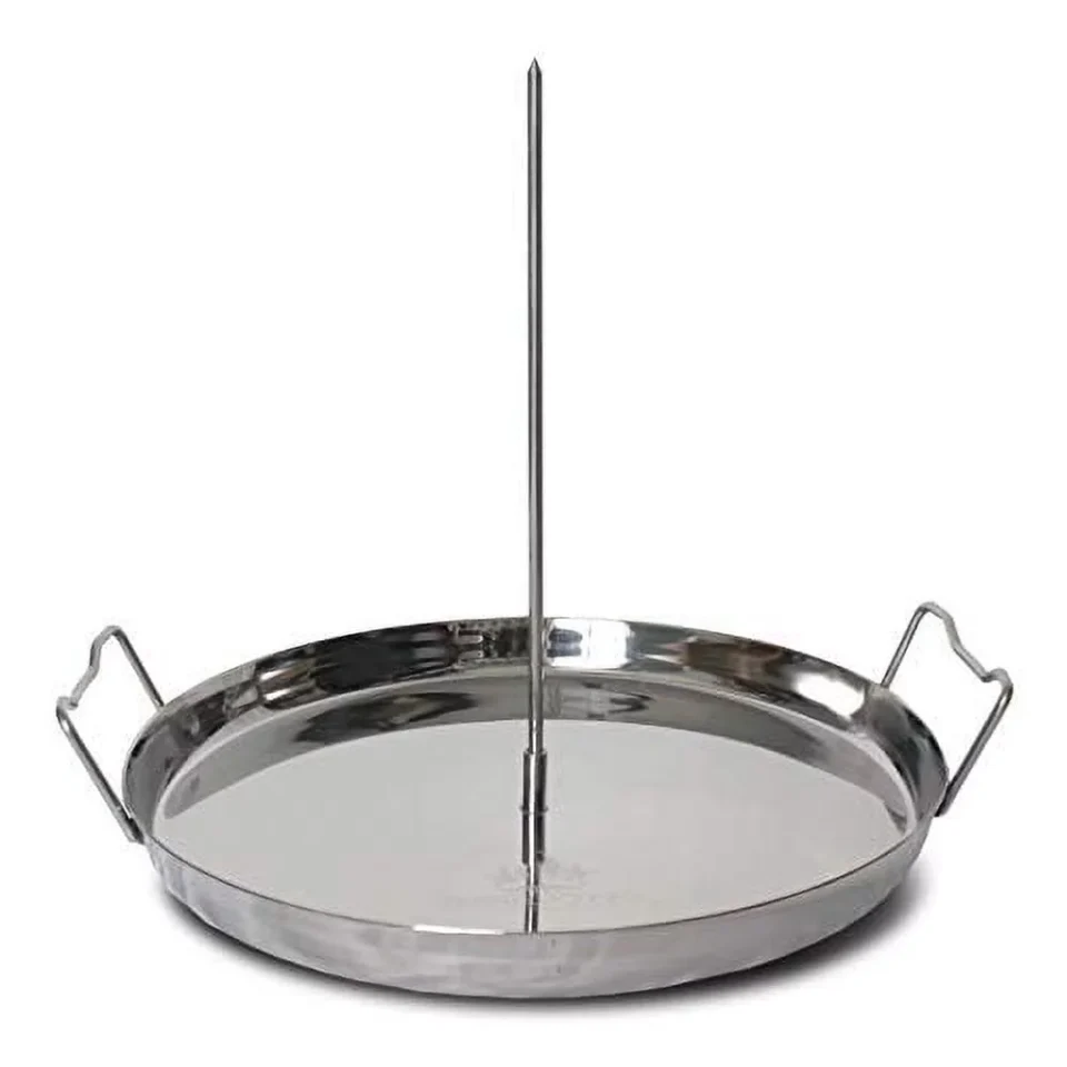 Eco-Friendly Natural Trompo King Stainless Vertical Skewer, Barbecue Grill Stand, Great for Tacos Al Pastor, Shawarma, Brazilian Churrasco, Whole Chickens, Kabobs, and Many Other Delicious Dishes That Require Skewers!