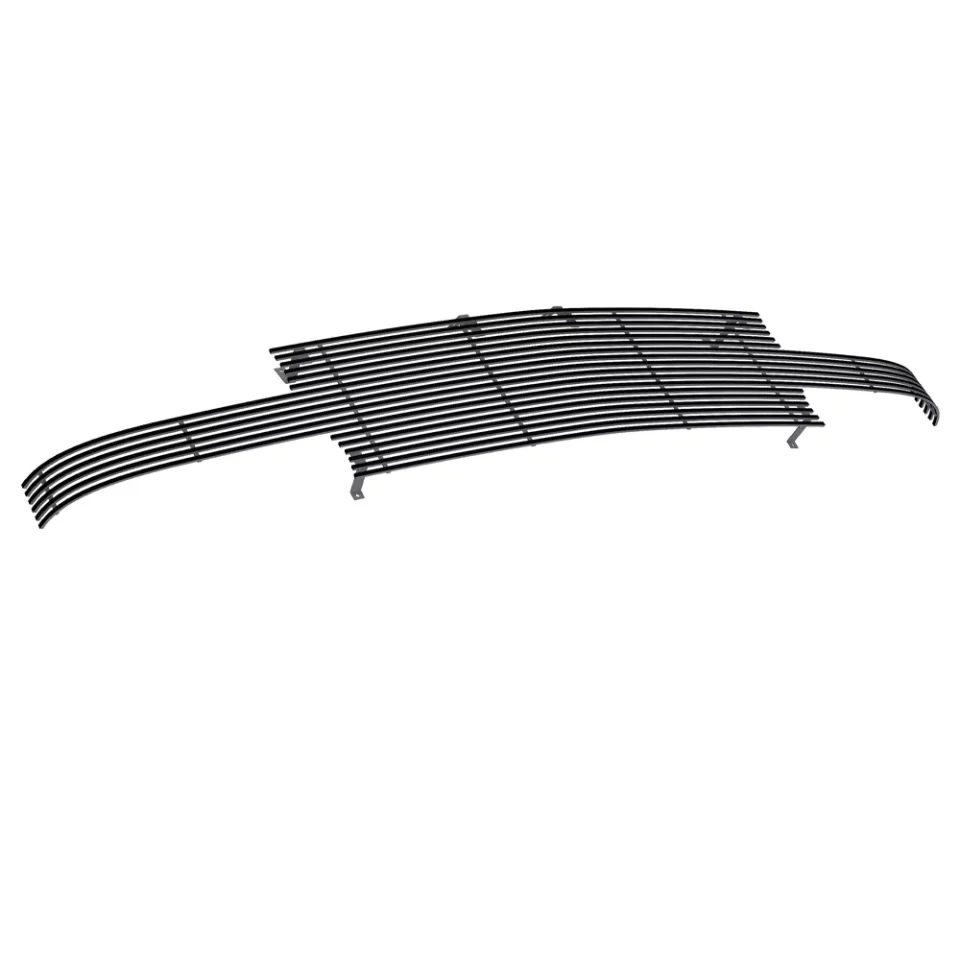 Cast Iron Durable APS Compatible with Chevy Silverado 1500 1999-2002 & 00-06 Suburban Tahoe Full Face Main Upper Stainless Steel Black Billet Grille Grill Insert C85025H
