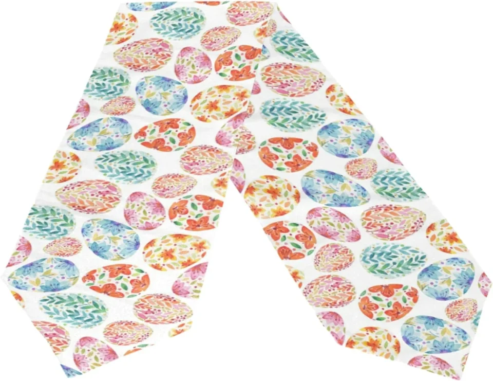 Select Best-Selling GZHJMY Double Sided Watercolor Easter Eggs Long Polyester Table Runner 13 x 90 Inches Table Cloth Cover Placemats for Kitchen Dinning Living Home Holiday Decor