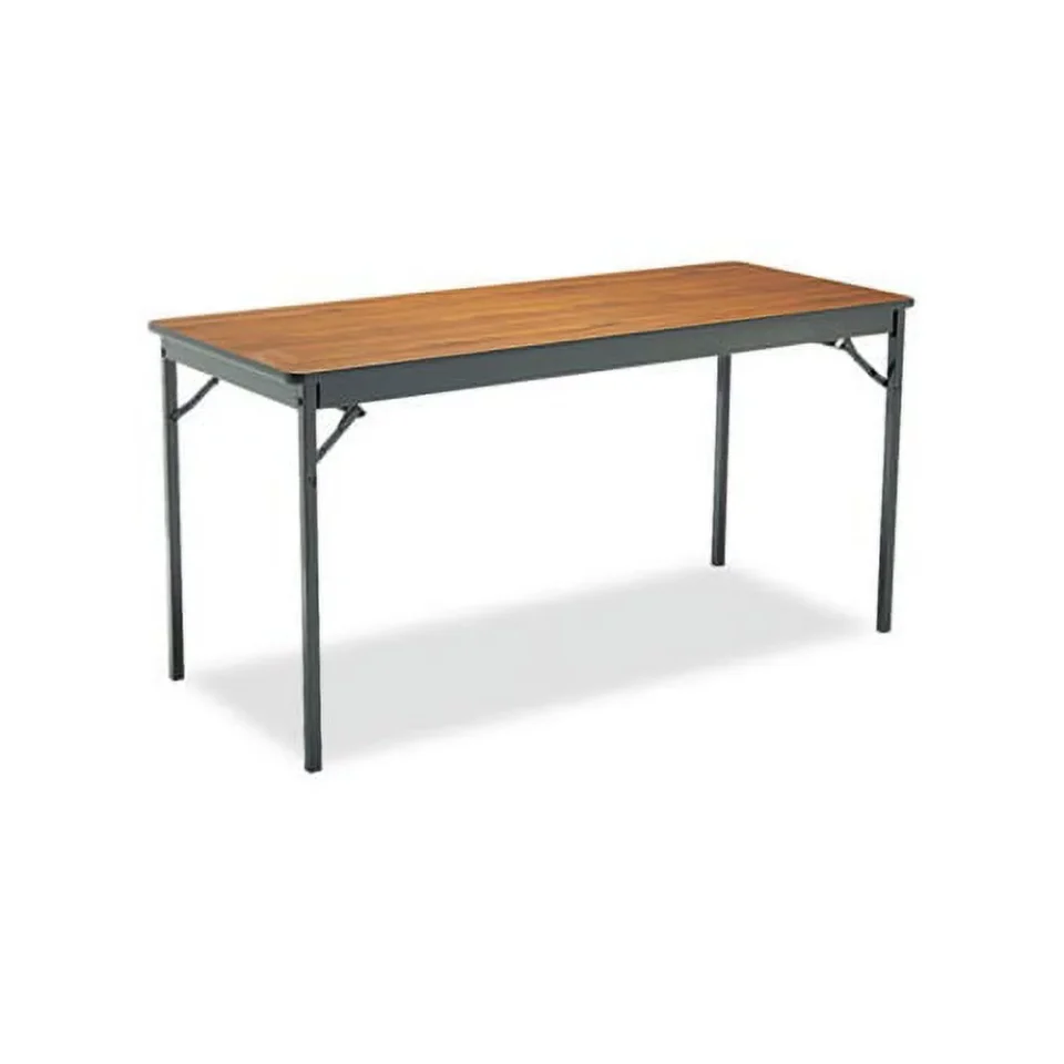 Select Safe Special Size Folding Table Rectangular, 60w x 24d x 30h, Walnut/Black