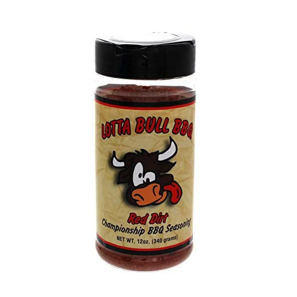 Food-Grade Lotta Bull Red Dirt Championship BBQ Seasoning & Rub 12-oz